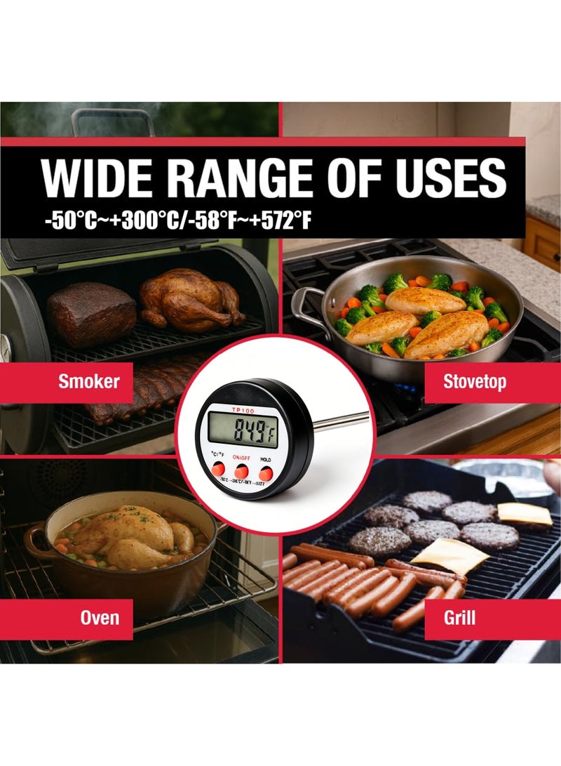 LuckSa Digital Instant Read Meat Food Grill BBQ Kitchen Cooking Thermometer With Pocket - Image 4