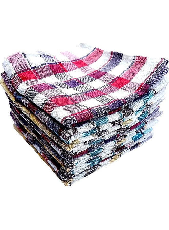 Qualcosa Kitchen Highly Absorbent Big Size 100% Cotton Multipurpose Kitchen Napkins, Chapatis Napkin, Duster, Wraps 20 * 20 Inch(Big Size)-Pack of 06 Pieces