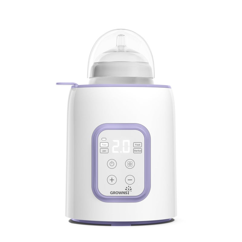 GROWNSY GROWNSY Bottle Warmer 8in1 Fast Baby Bottle Warmer for Breastmilk or Formula Smart Temperature Control and Automatic ShutOff Milk Warmer Baby Essentials for Newborn Purple 
