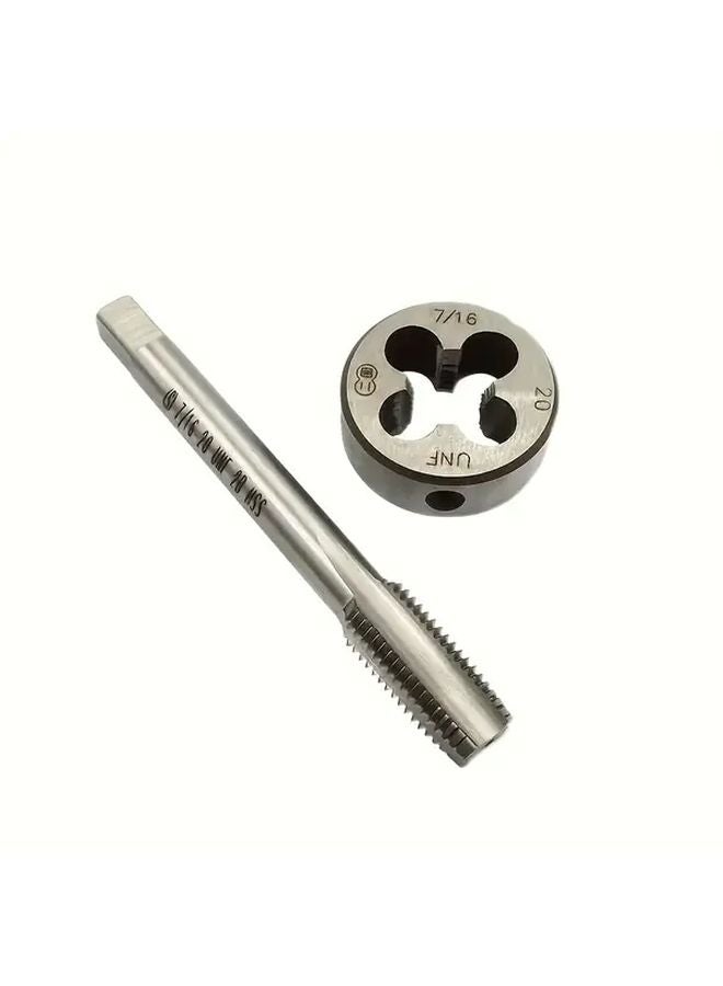 7 16 20 UNF HSS Tap And Die Set 1 Set Heavy Duty Threading Kit For Metal Plastic - Image 1