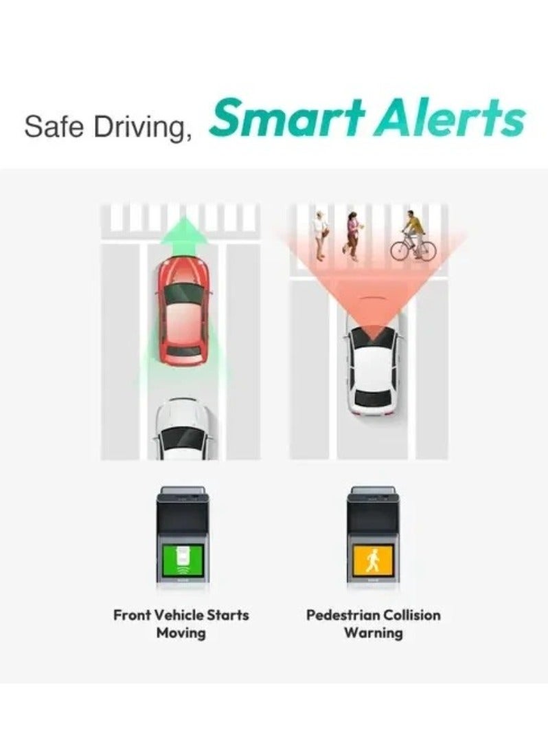 360 كاميرا سيارة 360 G300H – بدقة 1296P HD، رؤية ليلية، اتصال WiFi، عدسة واسعة الزاوية، وتسجيل حلقي - Image 4