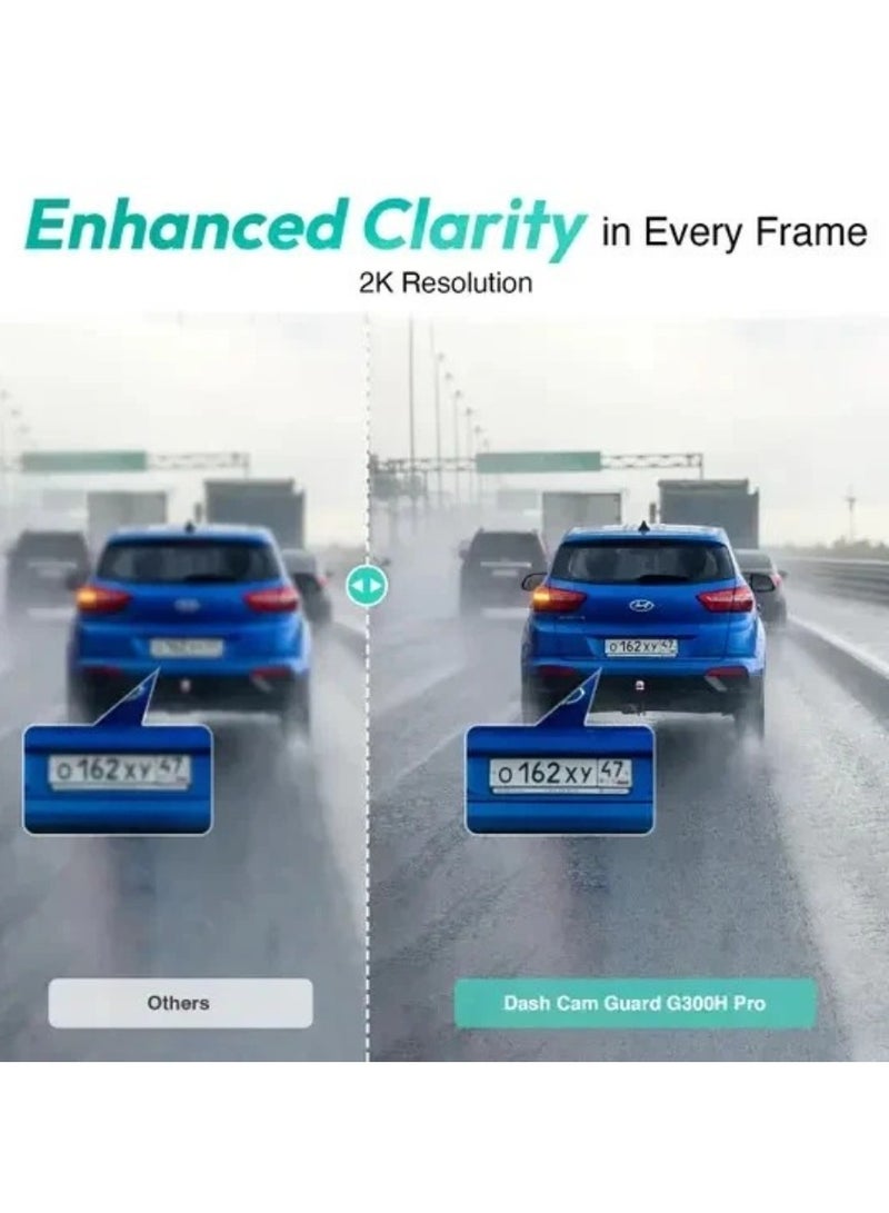 360 كاميرا سيارة 360 G300H – بدقة 1296P HD، رؤية ليلية، اتصال WiFi، عدسة واسعة الزاوية، وتسجيل حلقي - Image 5