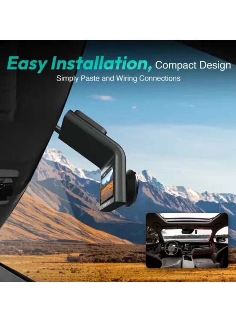 360 كاميرا سيارة 360 G300H – بدقة 1296P HD، رؤية ليلية، اتصال WiFi، عدسة واسعة الزاوية، وتسجيل حلقي - Image 3