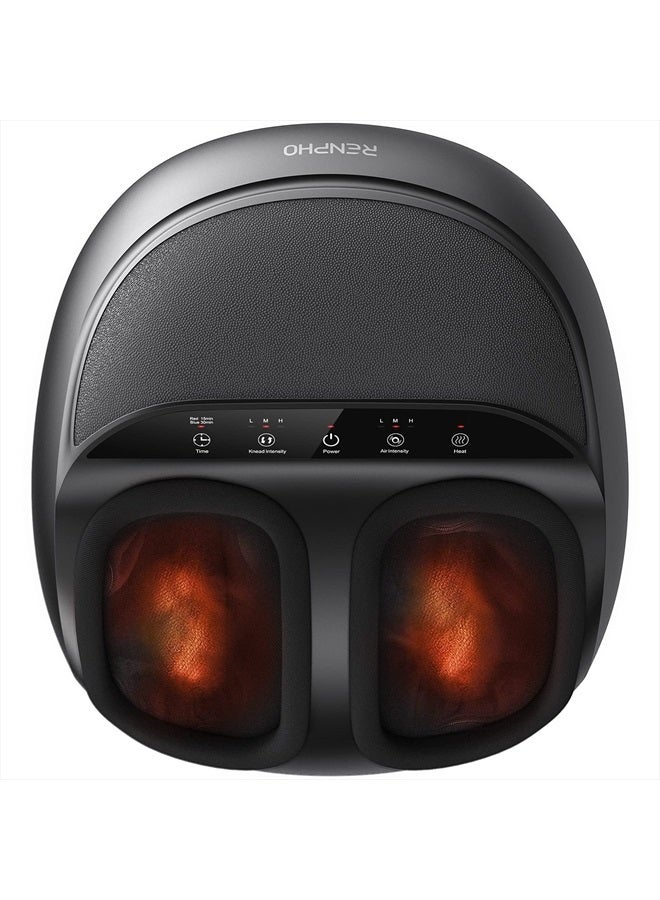 RENPHO Foot Massager Machine with Heat Shiatsu Deep Kneading, Delivers Relief for Tired Muscles and Plantar Fasciitis, Fits Feet Up to Men Size 12(Black) - Image 1