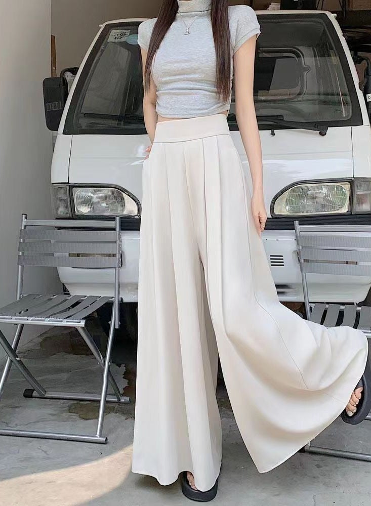 women casual full-length loose pants high waist casual full length pants fashion versatile slim fit wide leg pant - Image 5