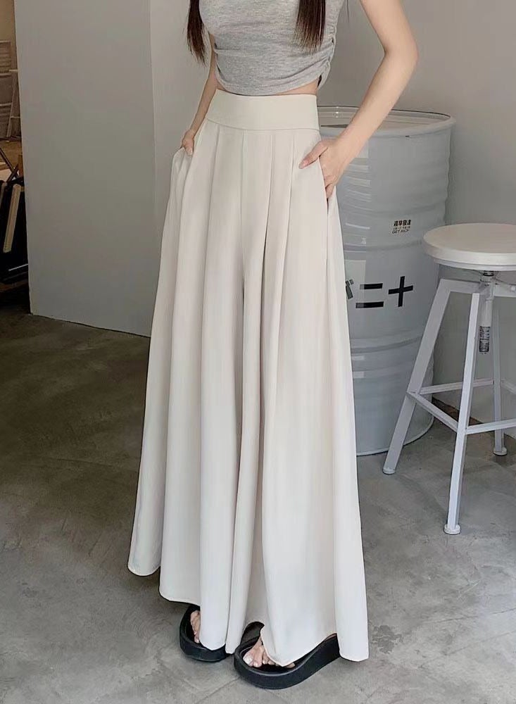 women casual full-length loose pants high waist casual full length pants fashion versatile slim fit wide leg pant - Image 4