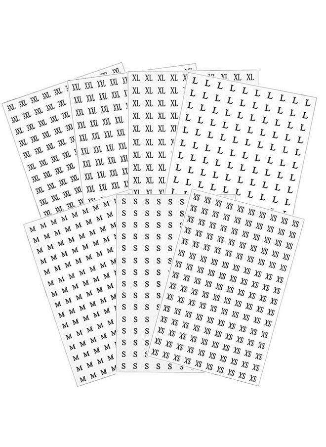 DERAYEE 4200 Pcs Clothing Size Round Stickers, 1/2” Labels Sticker White Adhesive Apparel Circle Size Labels 7 Sizes (Xs/S/M/L/Xl/Xxl/Xxxl)  - Image 4