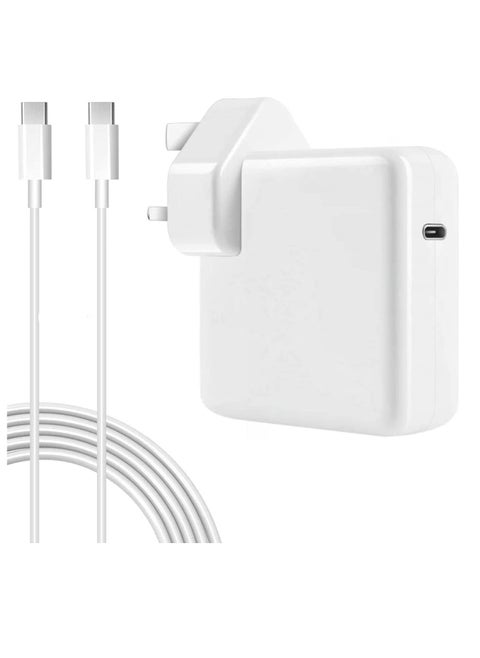 96W USB-C Fast Charger Replacement Type C Power Adapter Compatible With MacBook Pro 16/15/14/13'', for MacBook Air, MacBook 12'', Included USB C to C Cable (6.57ft/2m)
