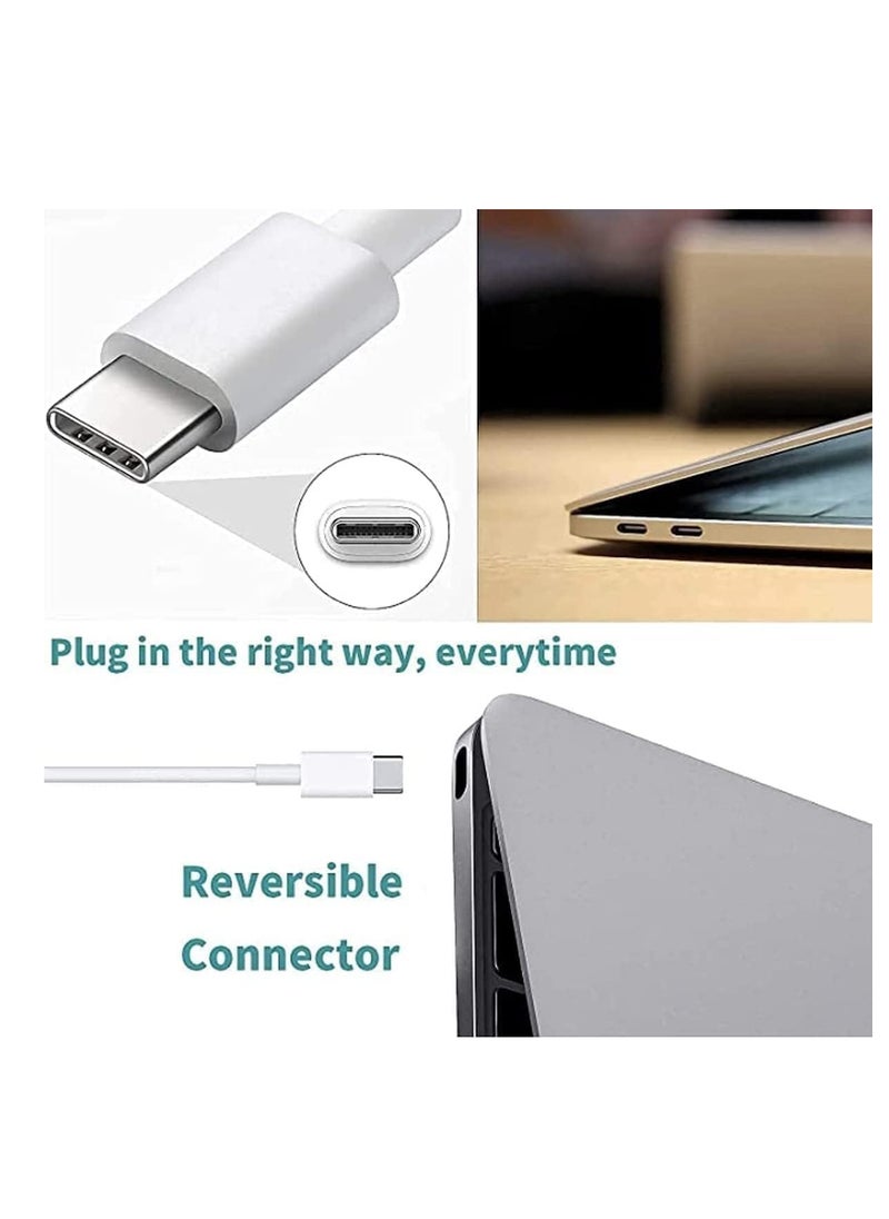 96W USB-C Fast Charger Replacement Type C Power Adapter Compatible With MacBook Pro 16/15/14/13'', for MacBook Air, MacBook 12'', Included USB C to C Cable (6.57ft/2m)