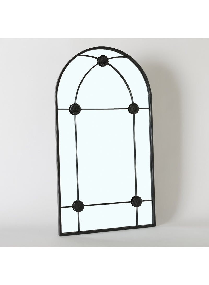 Home Box Fresco Metal Frame Windowpane Wall Mirror 90 x 2.5 x 50 cm - Image 5