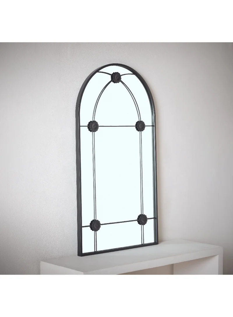 Home Box Fresco Metal Frame Windowpane Wall Mirror 90 x 2.5 x 50 cm