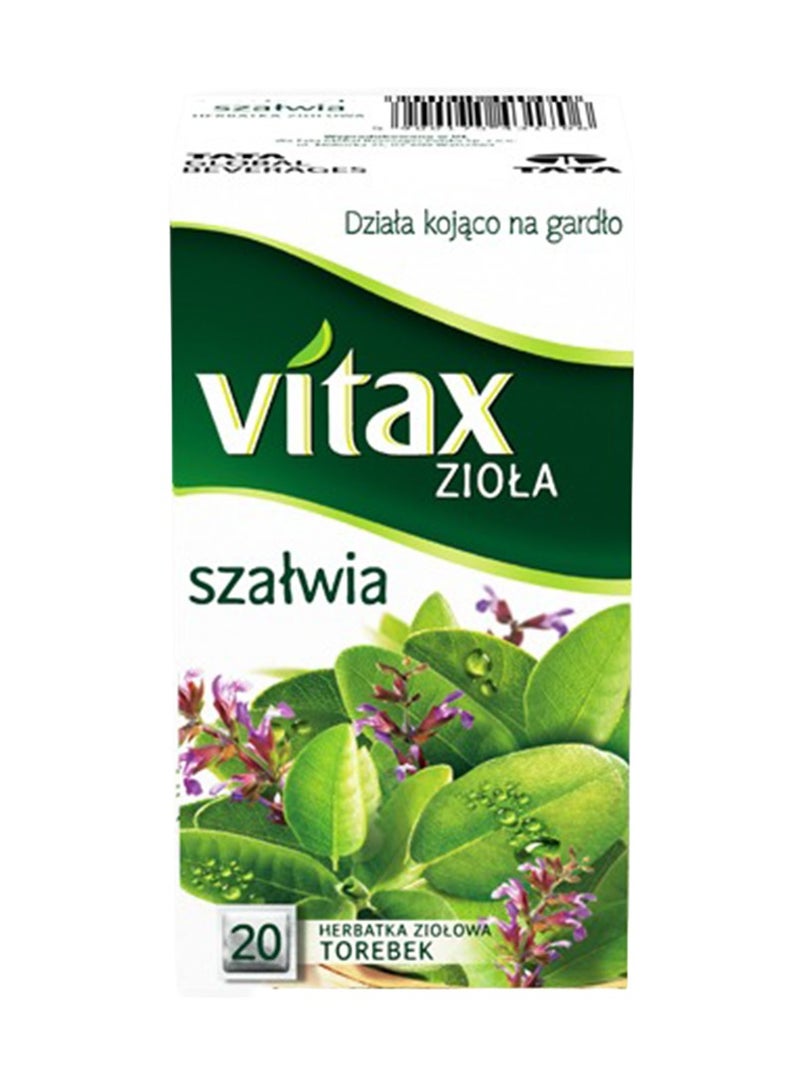 Zioła Rumianek Sage Tea, 20 Sachets, Natural Herbal Infusion for Wellness & Relaxation