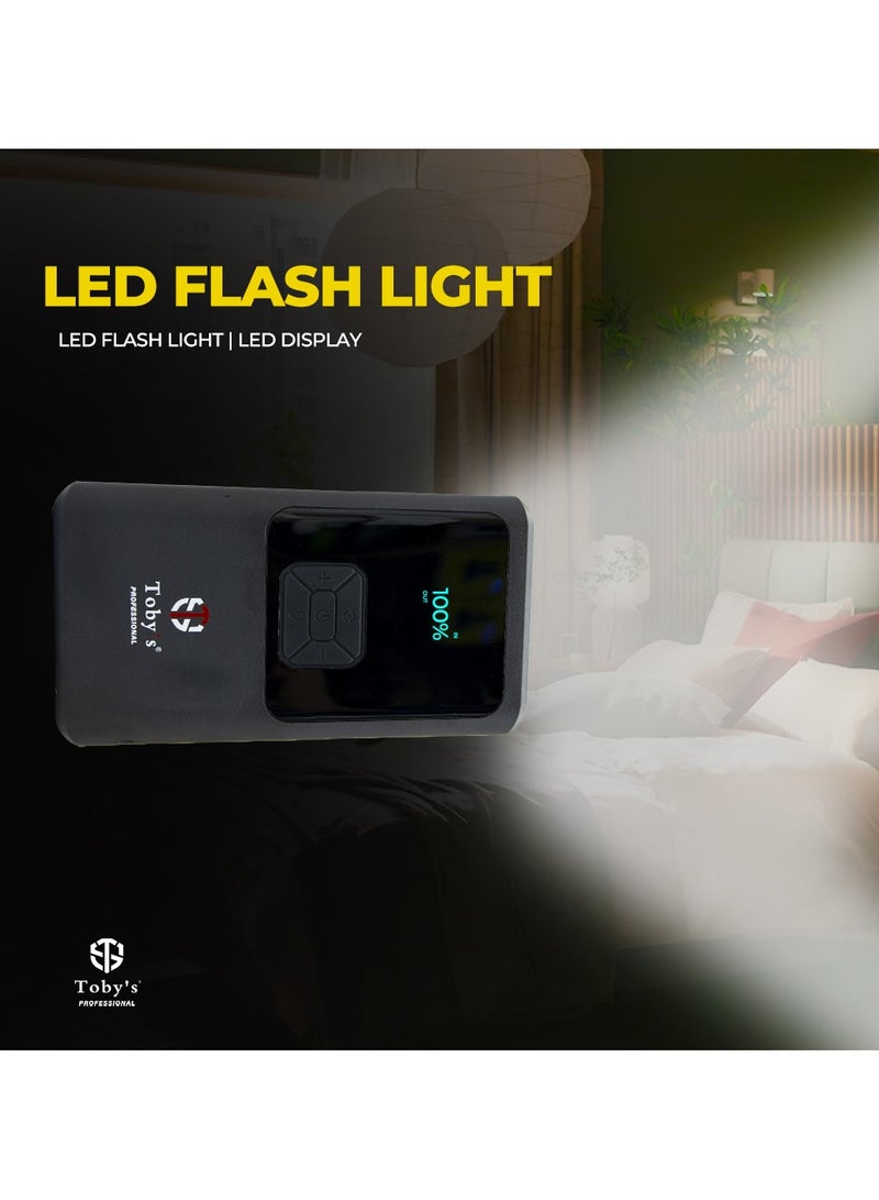 توبيز باور بانك X13 بقوة 10000 مللي أمبير في الساعة و37 وات في الساعة من توبي مع مضخة نفخ هواء للسيارات - مضخة هواء ضاغط الهواء - Image 4