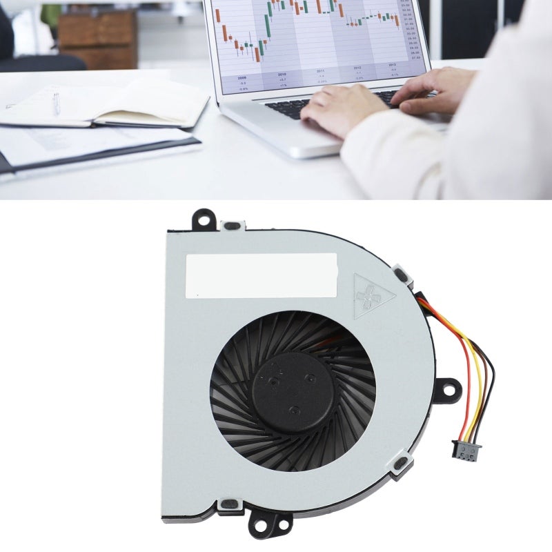 CPU Cooling Fan 4 Pin: Durable Aluminum Alloy & ABS Material - Quiet Operation Laptop Cooler for HP 15-DA 15-DB 256 G7 & Compatible Laptop Models - Image 4