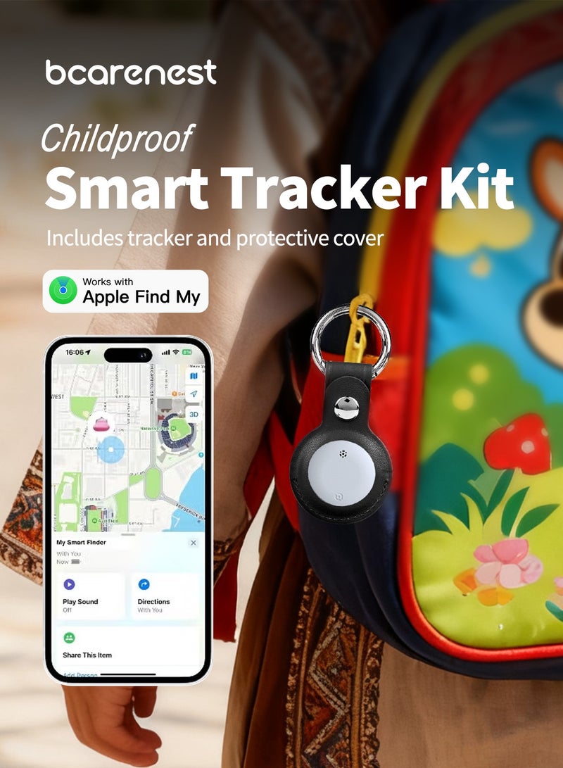 بكارنست متتبع الذكي لخدمة Apple Find My (لمنصة iOS فقط) – جهاز مضاد للفقدان ماءمؤدي بتصنيف IPX67 ل حقائب الأطفال، محافظ المال وحقائب السفر (اللون الأبيض) - Image 2