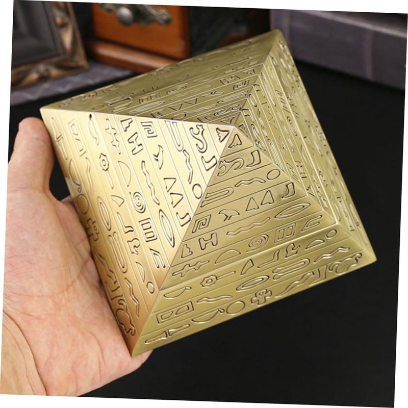 Vintage Retro Pyramid Ashtray Windproof Metal Desktop Decor European Style - Image 5
