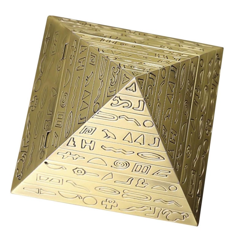 Vintage Retro Pyramid Ashtray Windproof Metal Desktop Decor European Style - Image 2
