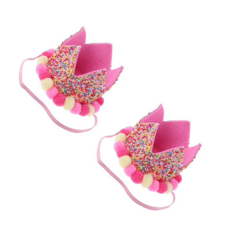 2pcs Colorful Birthday Party Hats Birthday Party Decor Party Supplies Kids Hat - Image 1