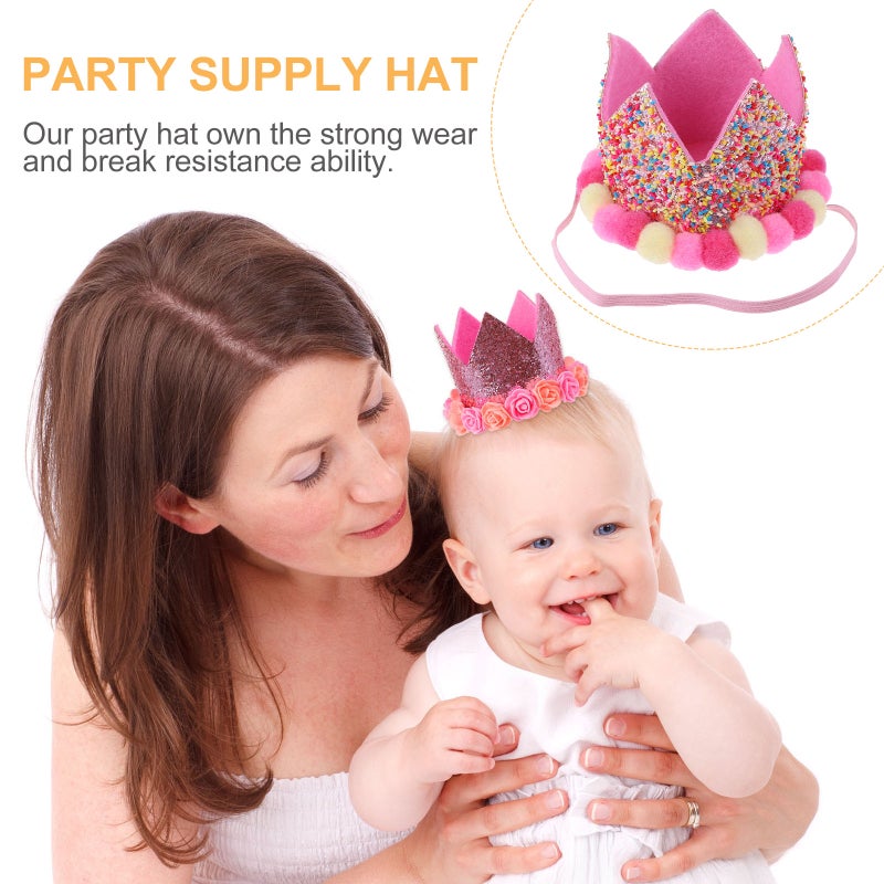 2pcs Colorful Birthday Party Hats Birthday Party Decor Party Supplies Kids Hat - Image 3