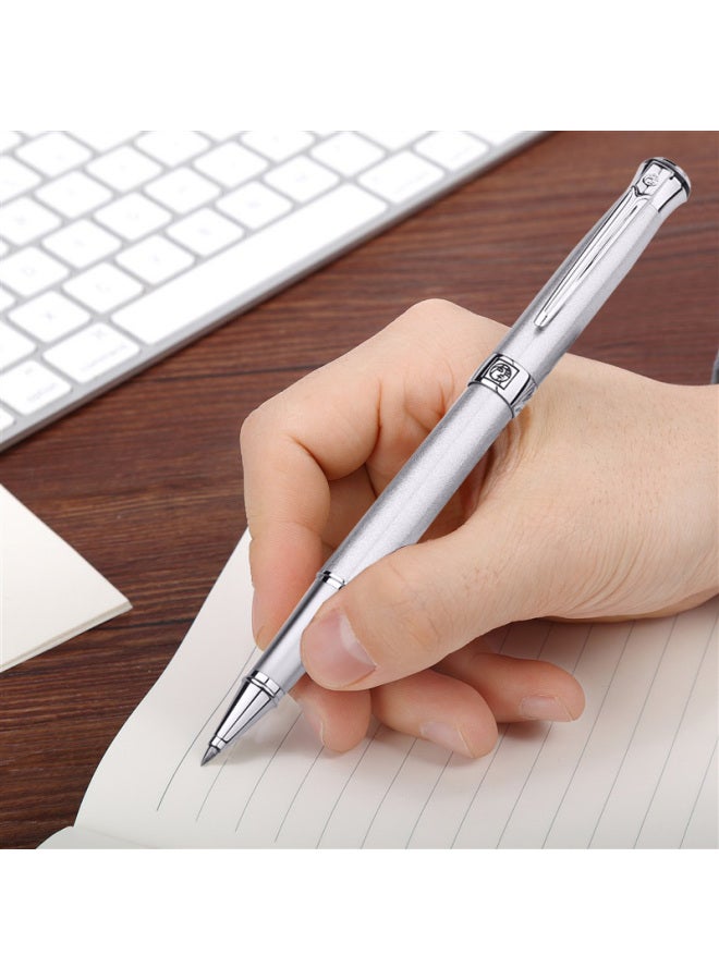 Pimio Signature Pen، قلم حبر جاف هدايا مكتبية للأعمال، قلم توقيع للبالغين، قلم تدريب الخط للطلاب، هدية تخرج للرجال والنساء، 0.5 مم 903 بلاتيني اللون - Image 2