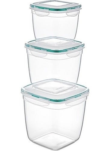 Fresh Box Square Deep Leakproof Storage Container Set of 3