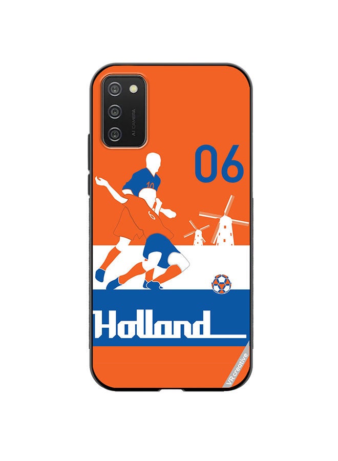 VR CREATIVE Protective Case Cover For Samsung Galaxy A03s Holland Football Soccer Players Design Multicolour - Image 1