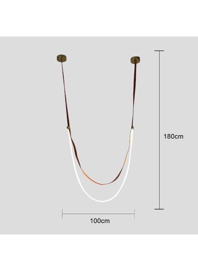 Hummer Modern brown pendant with yellow lighting, 55 watts, 100L*180  - Image 1