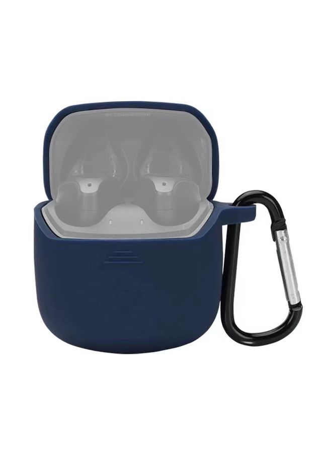 Case Cover Silicone Earphone Protective Case for JBL Club Pro +, with Hook Midnight Blue 