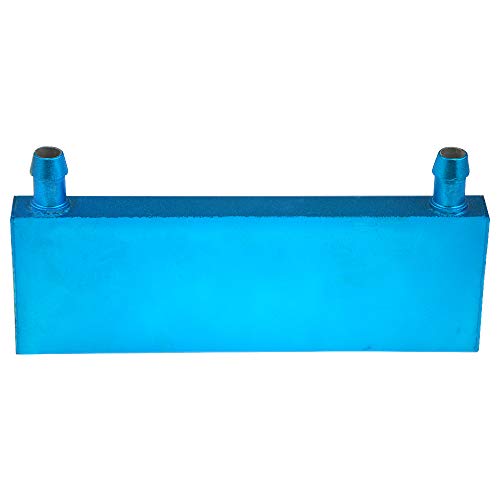 BXQINLENX Aluminum Water Cooling Block for CPU Graphics Radiator Heatsink 40x 120X12mm Blue - Image 1