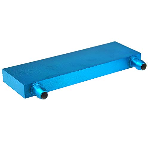 BXQINLENX Aluminum Water Cooling Block for CPU Graphics Radiator Heatsink 40x 120X12mm Blue - Image 4