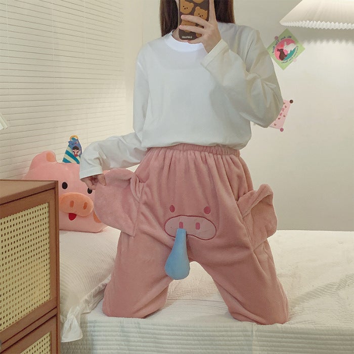 Cute 3D Elephant Casual Pants Unisex Autumn Winter QDM3703# - Image 1