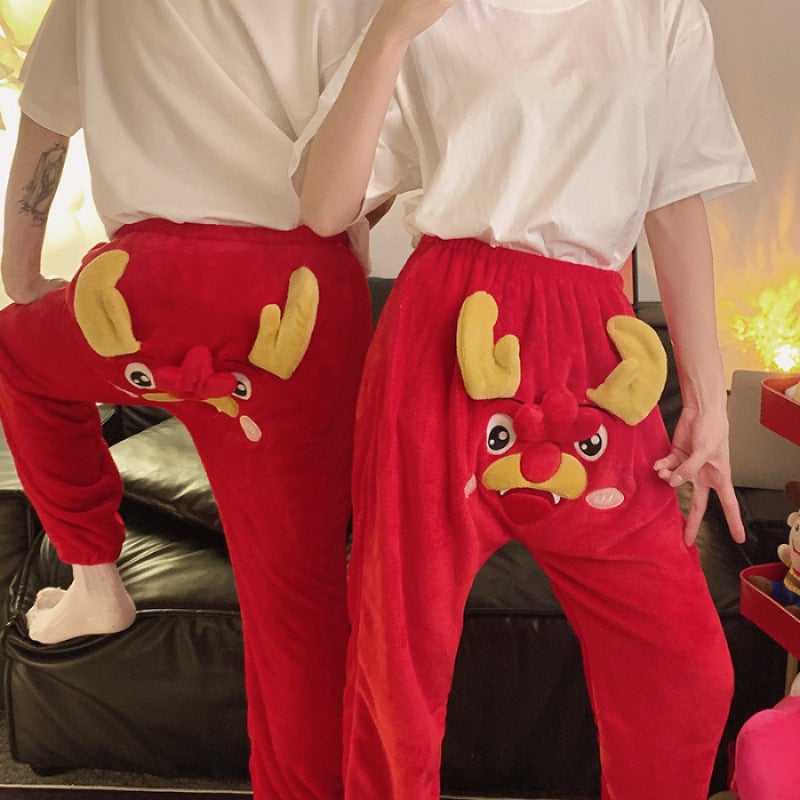 Cute 3D Elephant Casual Pants Unisex Autumn Winter QDM3703# - Image 2