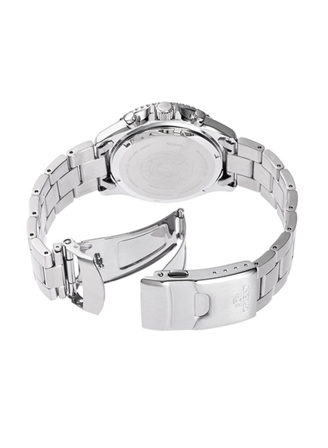 ORIENT Men Chronograph Solar Powered Stainless Steel Men's Watch RA-TX0206L - Image 3