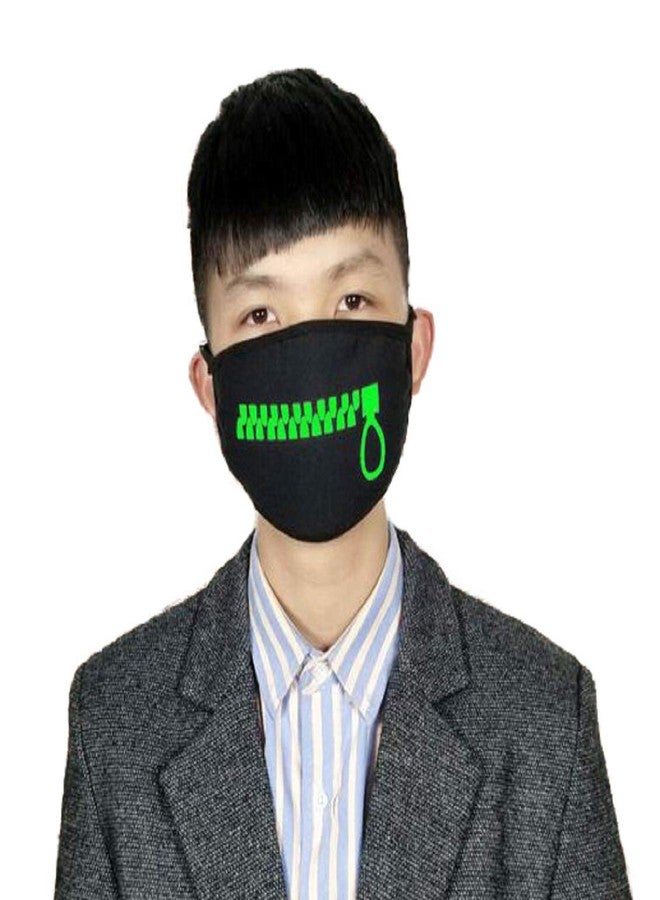 VRITRAZ Glow in the dark luminous Cotton Anti Dust, Pollution Face Mouth Mask for Man Woman Bigzip Drooling - Image 4
