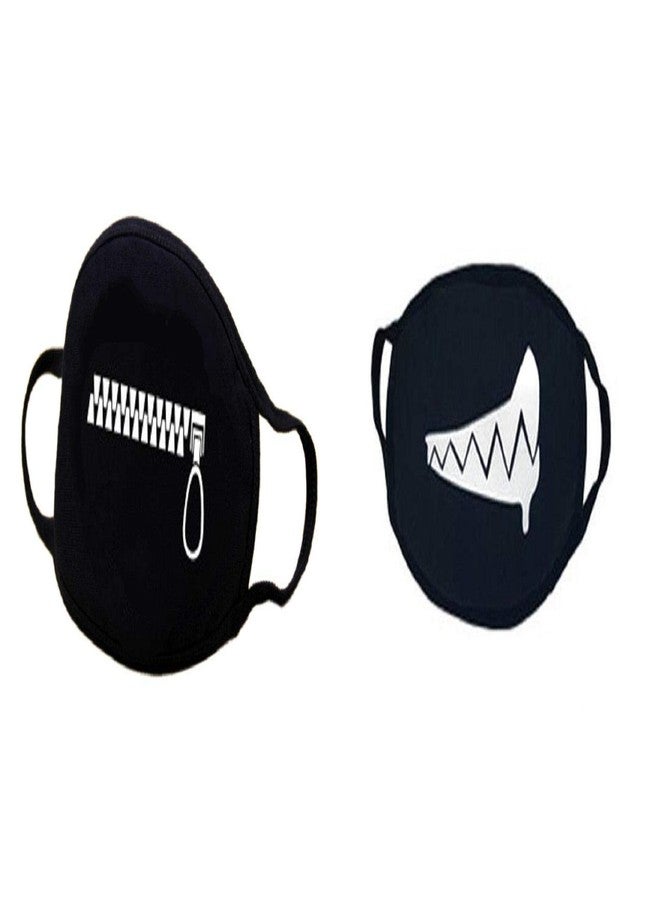 VRITRAZ Glow in the dark luminous Cotton Anti Dust, Pollution Face Mouth Mask for Man Woman Bigzip Drooling - Image 1