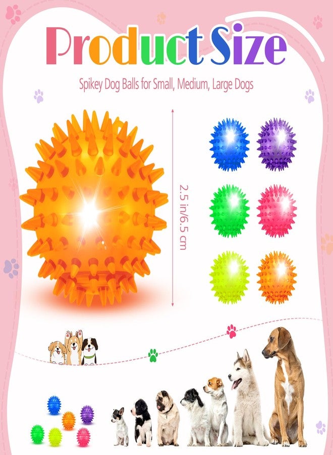 Suilung 12 Pcs 2.56" Light up Squeaky Dog Balls Large Dog Toys Ball Puppy Chew Toys for Small Medium Large Pet Clean Teeth Teething - Image 2