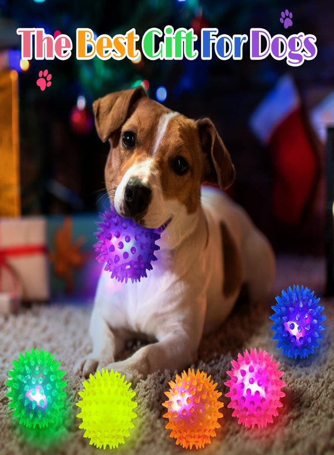 Suilung 12 Pcs 2.56" Light up Squeaky Dog Balls Large Dog Toys Ball Puppy Chew Toys for Small Medium Large Pet Clean Teeth Teething - Image 5
