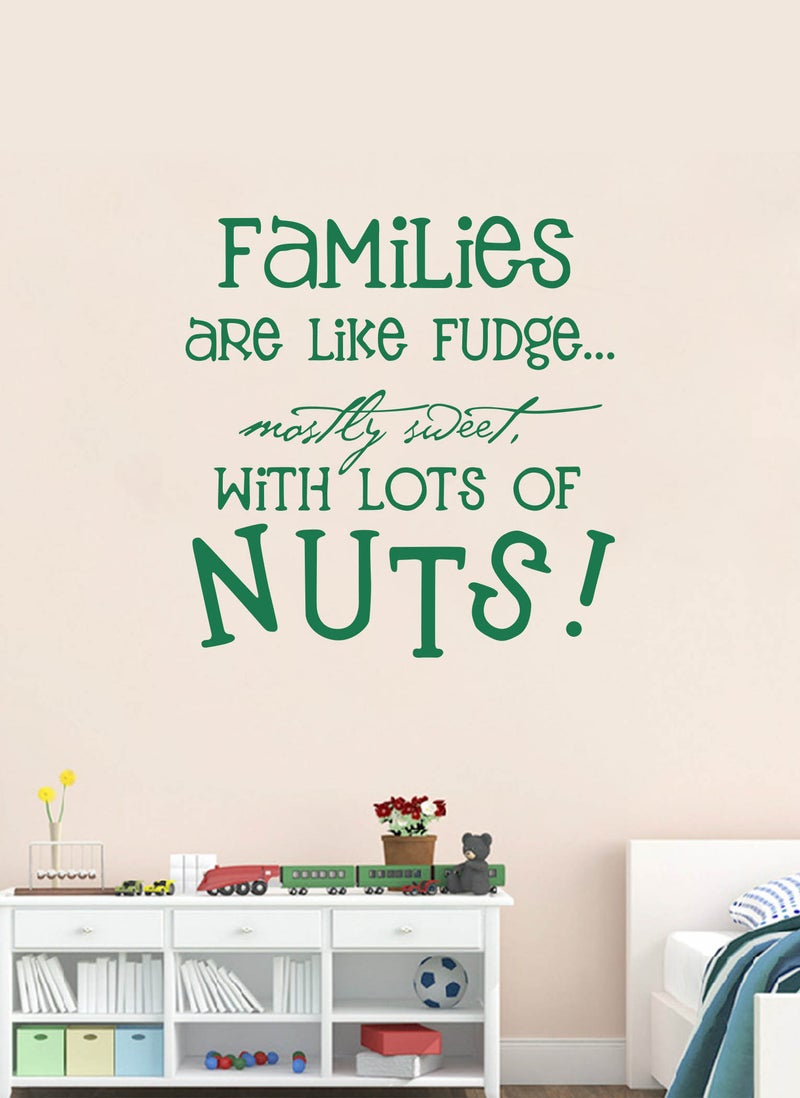 Spoil Your Wall Families Are Like Fudge Sweet Quote Wall Decal - Wall Arts Home Décor - Wall Sticker, 65x80 cm by Spoil Your Wall  - Image 1