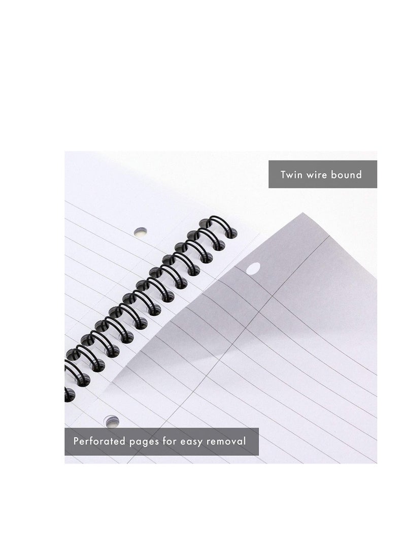 Pukka Pad, Easy-Riter A4 Notebook 3-Pack – Twin Wirebinding with 150 Pages of 80GSM Paper, Perforated Edges, and 4 Hole-Punch Compatibility – 29.3 x 27cm - Image 3