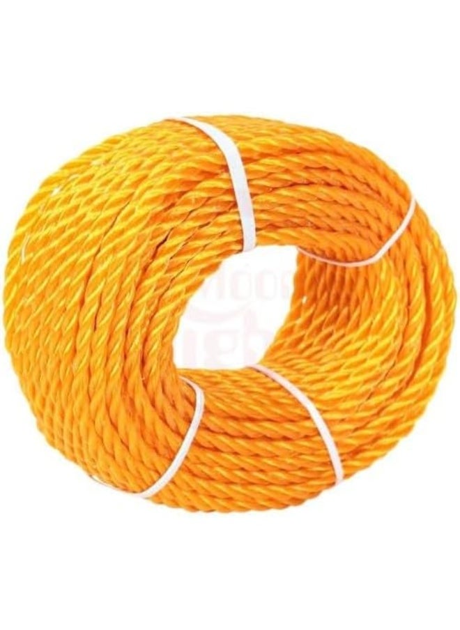 ALSAQER Alsaqer Plastic Rope 35 Yards Length x 4mm Diameter | High-Strength Nylon Rope for Docks, Marine Mooring Lines, Camping, Climbing, Rescue and Multipurpose, Mix Colours Yellow,Blue,Red,Orange and Green  - Image 1