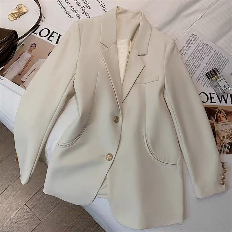 2024 Spring/Summer Coffee-Colored Blazer for Women, Korean Style, Elegant, Loose, Casual, Regular Shoulder, Small Suit, Korean Style Commuting - Image 3