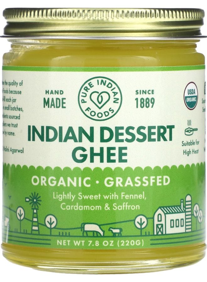 Pure Indian Foods Organic Indian Dessert Ghee 7.8 oz (220 g)