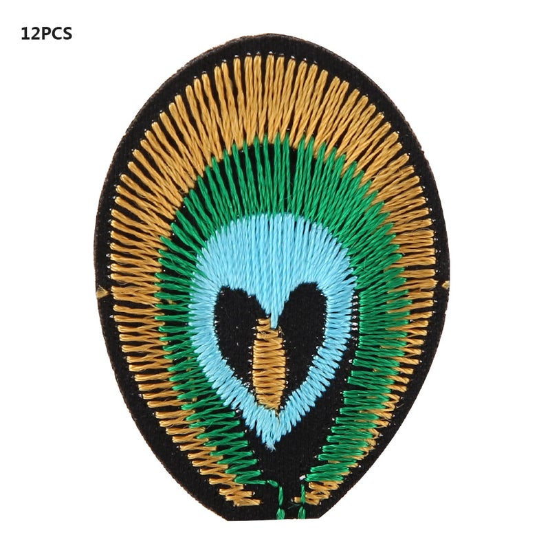 12pcs/set Embroidered Fabric Patches Sewing Bag Clothes Applique Craft DIY Decoration - Image 4