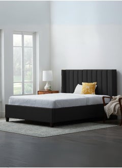 Bed and Mattress Zone Audrey Tufted Upholstered Bed 200x120 Double Size Black Color 