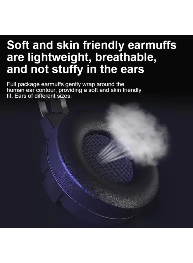 Aula S606 Gaming Headset USB 7.1 Surround Sound -RGB Colorful Lighting Effect – Skin friendly and Breathable – Flixable Noise Reduction Mic – 50mm Drivers – For PC & PS4 (Black) - Image 5