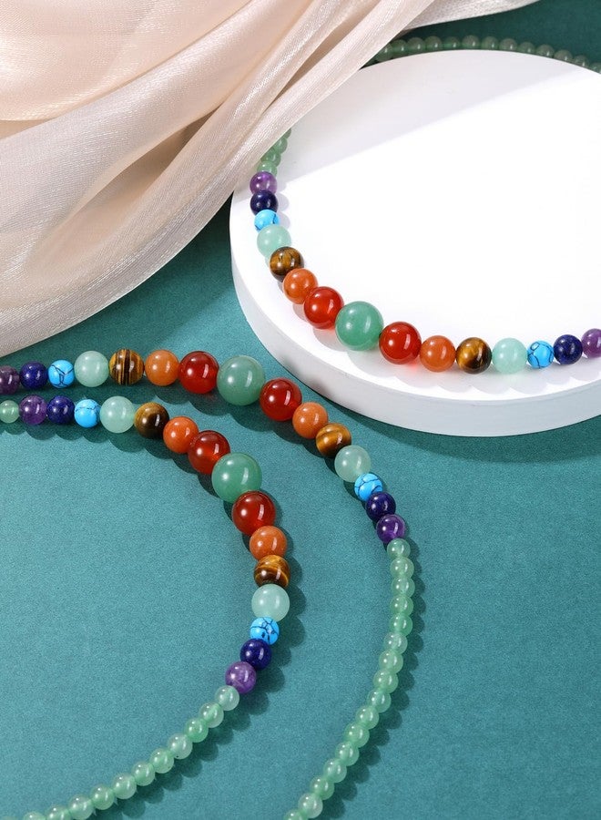 Jovivi 7 Chakra Necklace for Women Natural Chakra Gemstone Green Aventurine Healing Crystal Yoga Mala Beads Necklace Engery Reiki Crystal Beaded Necklace Jewelry Mothers Day Birthday Gift - Image 5