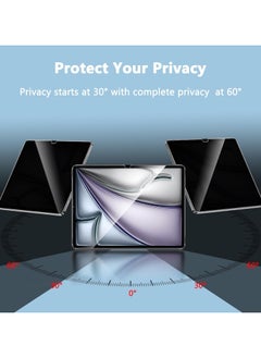 VKL Privacy Screen Protector Compatible with iPad Air 11 Inch 2024/ iPad Air 6th Generation, Anti-Spy 9H Tempered Glass, Anti-Scratch, Bubbles Free For iPad Air 11  - Image 4