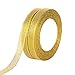 Molshine 50yard2rolls Golden Organza Ribbons Shimmer Sheer Thin Glitter Ribbon for DIYCraftsGift WrappingChristmas Decorative Width 13mm12inch - Image 1