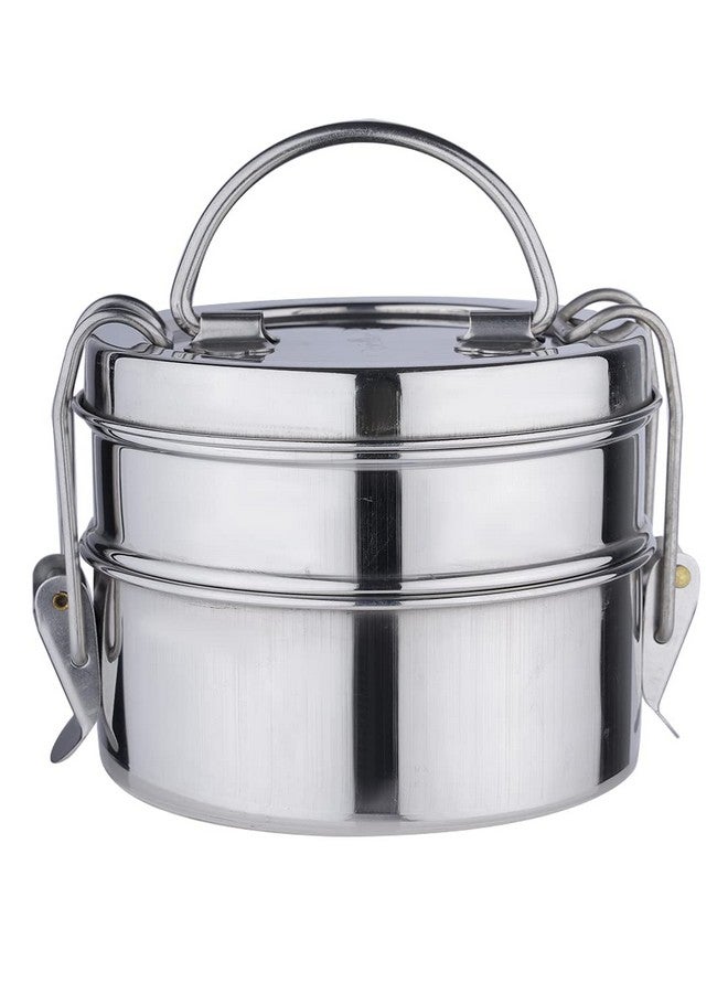 neelam Clipper Stainless Steel Tiffin Box Set, 2-Pieces, Silver-1000 ml, Hot & Cold Leak-Proof, Compact & Durable, Perfect for Office, School, Picnic | Easy to Clean & Dishwasher Safe. - Image 3
