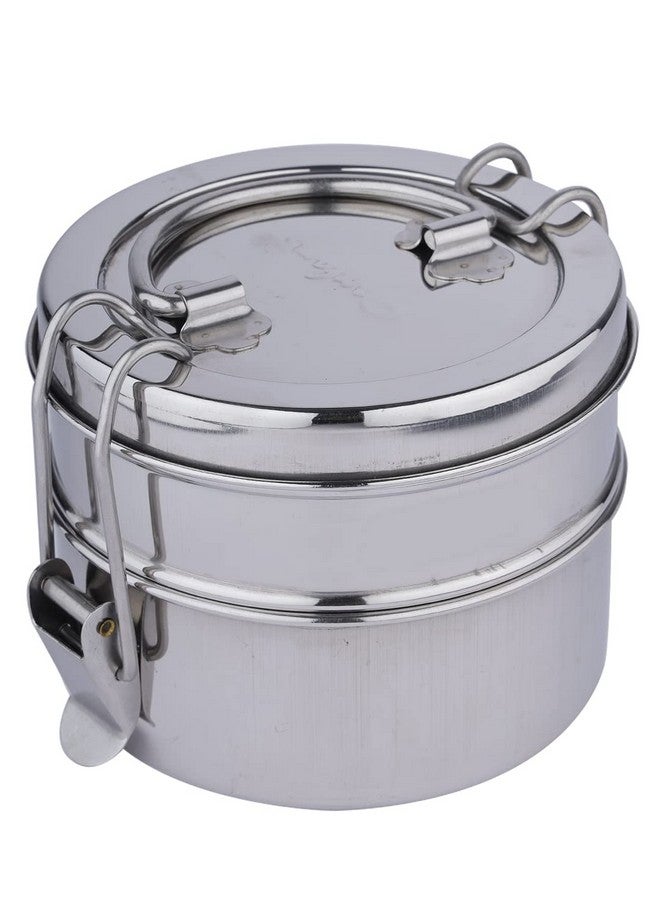 neelam Clipper Stainless Steel Tiffin Box Set, 2-Pieces, Silver-1000 ml, Hot & Cold Leak-Proof, Compact & Durable, Perfect for Office, School, Picnic | Easy to Clean & Dishwasher Safe. - Image 4